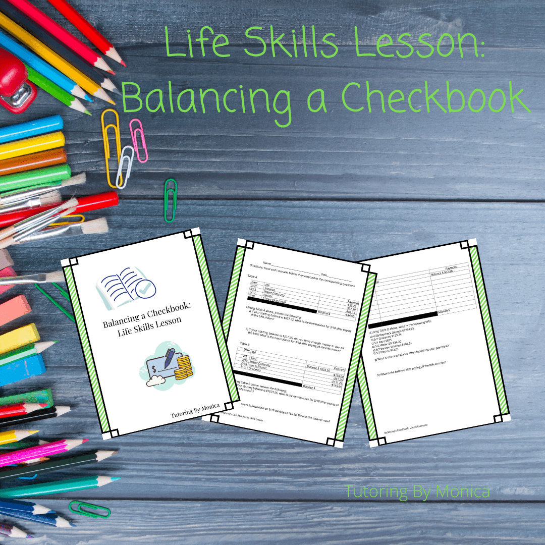 Life Skills Balancing a Checkbook