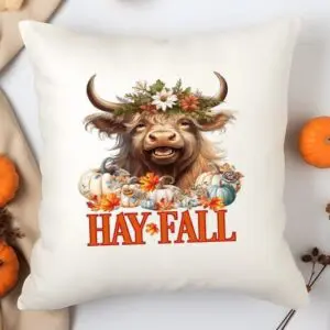 Highland Cow Pillow Cover For Fall