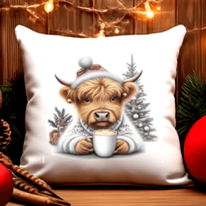 Highland Cow'S Cozy Christmas Pillow Covers