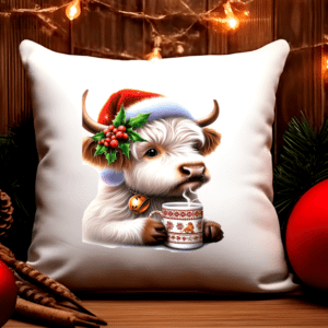 Highland Cow'S Cozy Christmas Pillow Covers