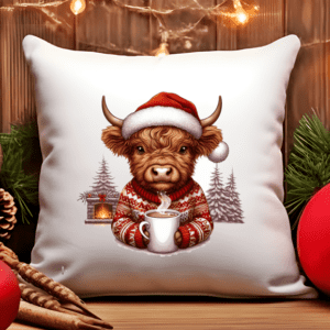 Highland Cow'S Cozy Christmas Pillow Covers