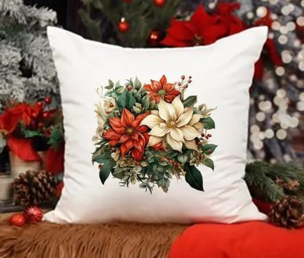 Poinsettia Pillow Covers