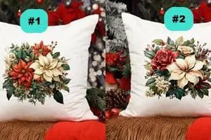 Poinsettia Pillow Covers