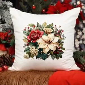 Poinsettia Pillow Covers