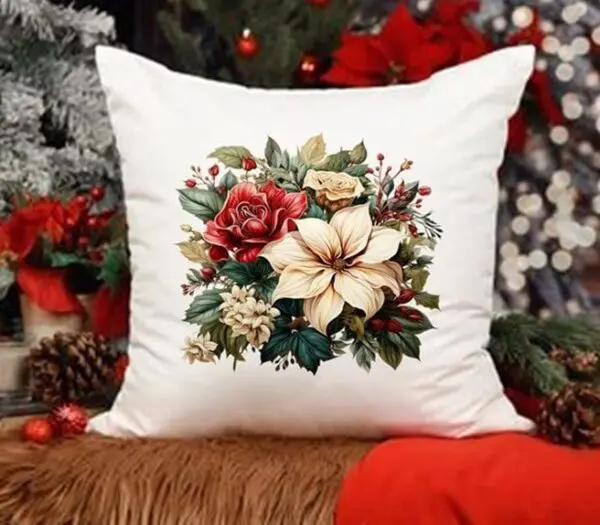 Poinsettia Pillow Covers