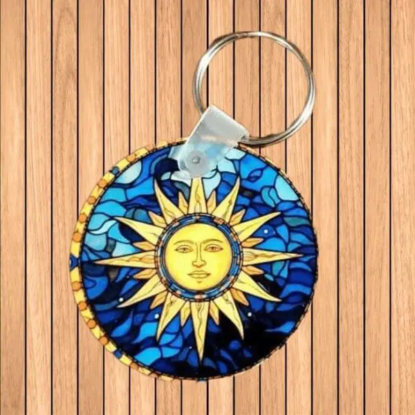 Celestial Keychain With Sun