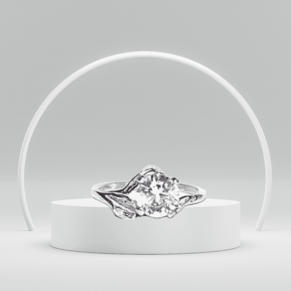 Lab-Created White Sapphire Ring