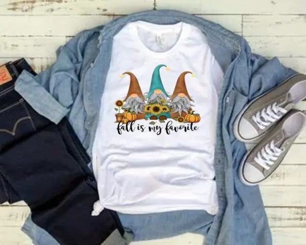 Fall Tshirt With Gnomes