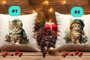 Pretty Christmas Cats Pillow Covers