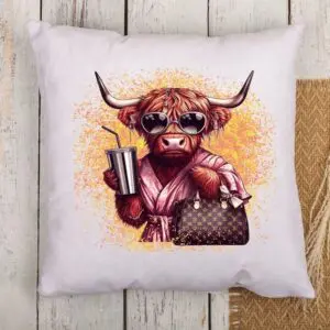 Highland Cow Accent Pillow