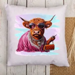 Highland Cow Accent Pillow