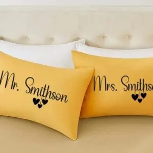 Personalized Mr. &Amp; Mrs. Pillowcase Set