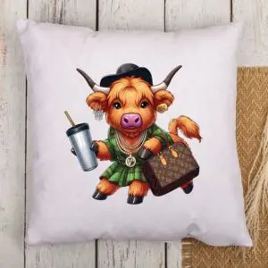 Highland Cow Accent Pillow