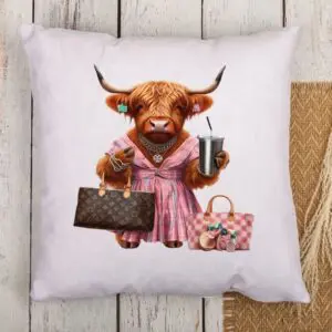 Highland Cow Accent Pillow