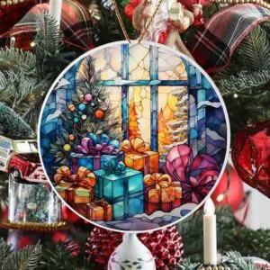 Christmas Ornament Stained Glass Look