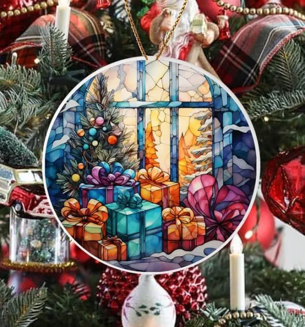 Christmas Ornament Stained Glass Look