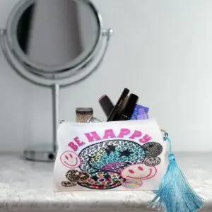 Be Happy Retro Cosmetic Pouch