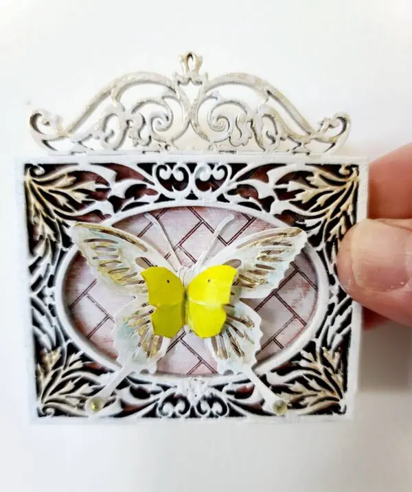 Beautiful Dollhouse Miniature French Inspired Butterfly Wall Decor