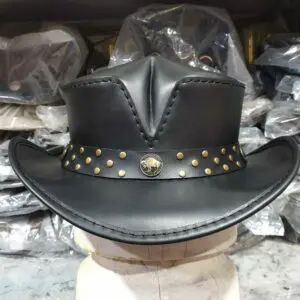 Buffalo Coin Rambler Cowboy Black Leather Hat