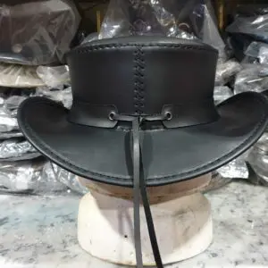 Buffalo Coin Rambler Cowboy Black Leather Hat