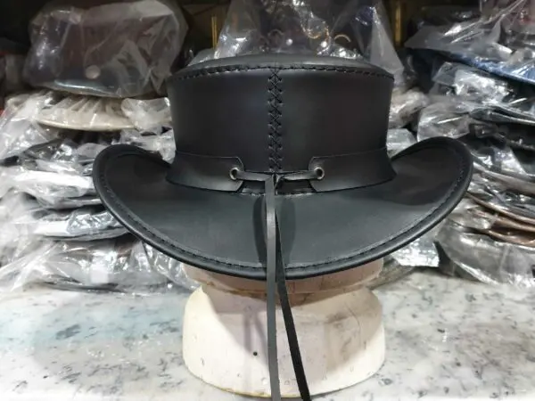 Buffalo Coin Rambler Cowboy Black Leather Hat