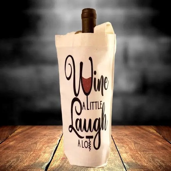 Canvas Wine Tote Bag