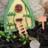 Charming Miniature Green Mouse Door For Secret Garden