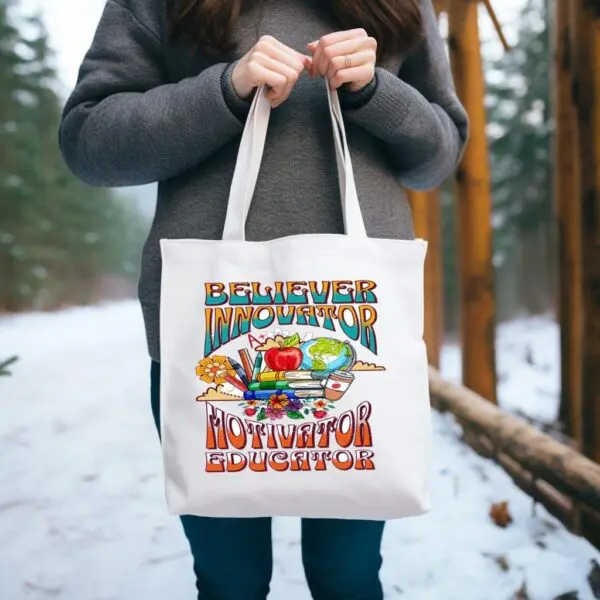 Believer Innovator Motivator Educator Tote Bag