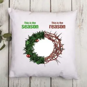 Christmas Wreath Accent Pillow