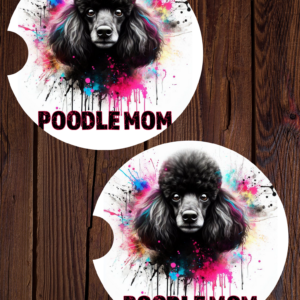 Poodle Mom Car Coasters