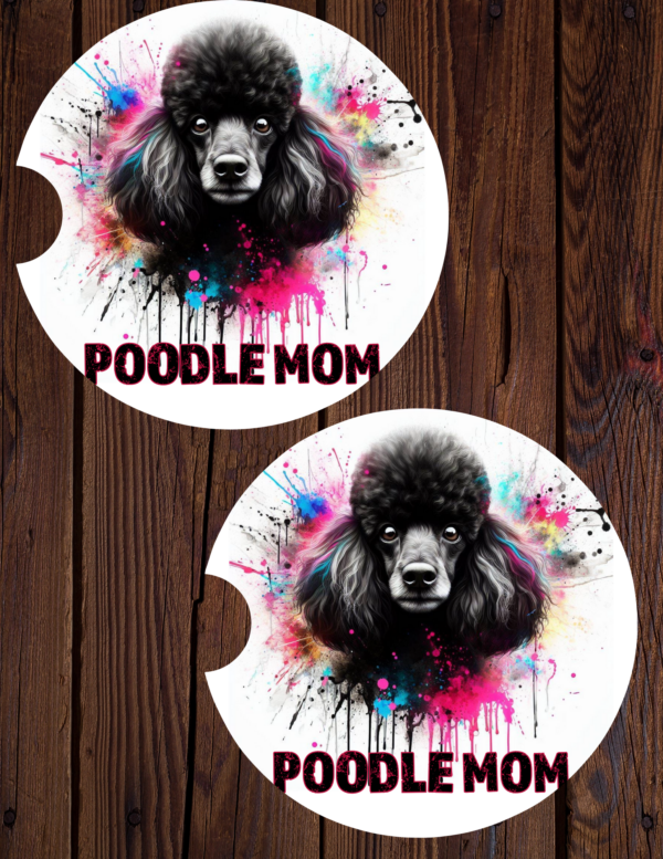 Poodle Mom Car Coasters