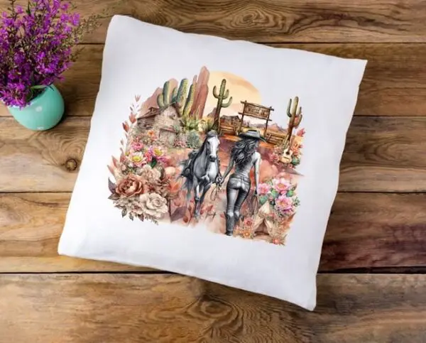 Western-Themed Accent Pillow Cover