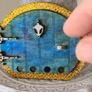 Enchanting Miniature Blue Mouse Door for Secret Garden