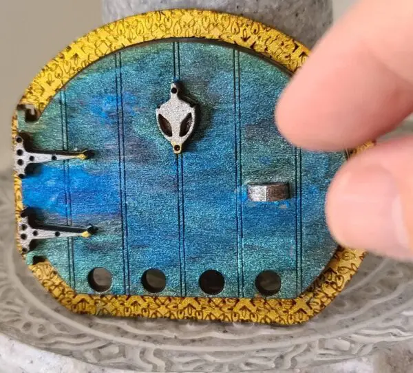 Enchanting Miniature Blue Mouse Door For Secret Garden