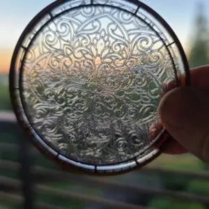 Exquisite Dollhouse Miniature Etched Suncatcher