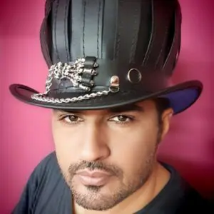 Steampunk Gothic Mad Hatter Leather Top Hat