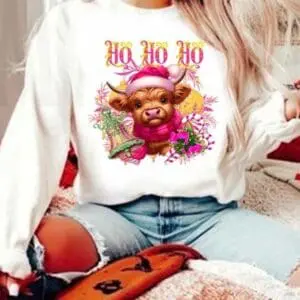 Highland Cow Christmas Sweatshirt