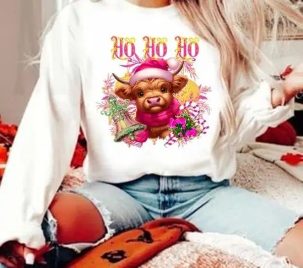 Highland Cow Christmas Sweatshirt