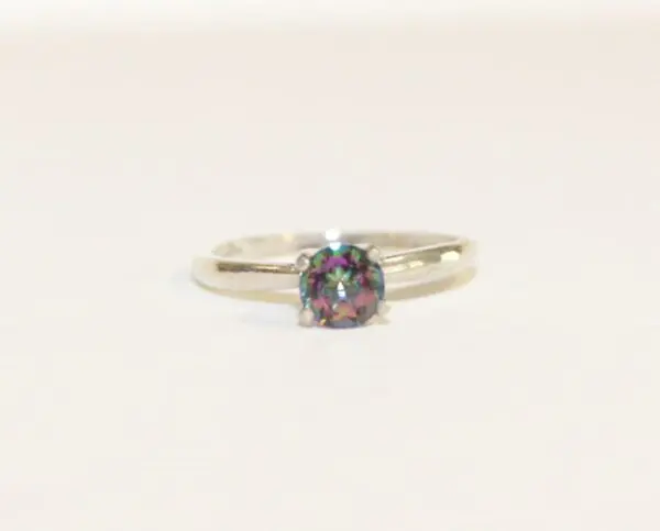 Dainty Mystic Topaz Ring