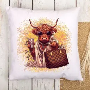 Highland Cow Accent Pillow