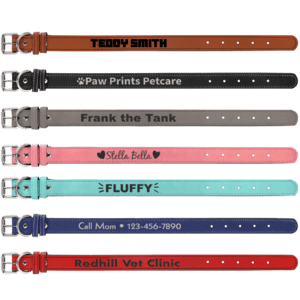 LLC500SET-Blank Leatherette Dog Collars