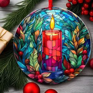 Christmas Ornament Stained Glass Look