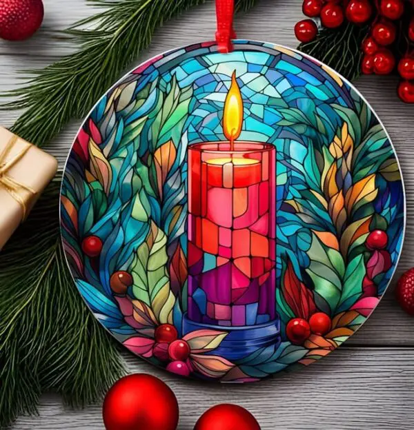 Christmas Ornament Stained Glass Look