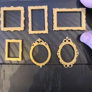 Dollhouse Miniature Wooden Picture Frames