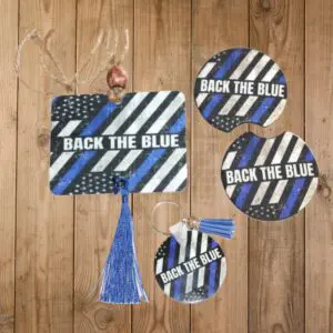 Back The Blue Car Accessory Set