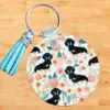 Adorable Dachshund Keyring Or Bag Charm