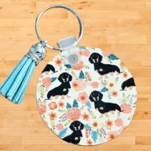 Adorable Dachshund Keyring Or Bag Charm