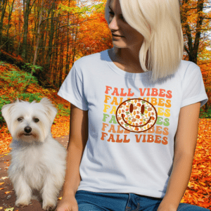 Fall Vibes T-Shirt With Wavy Letters