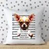 Personalized Chihuahua Mugshot Accent Pillow Cover