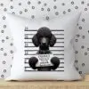 Personalized Poodle Mugshot Accent Pillow Cover